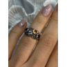 925 STERLING SILVER GARNET, CITRINE, TOPAZ,  AMETHYST & MARCASITE RING SIZE 5.5