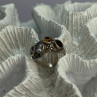 925 Sterling Silver Garnet, Citrine, Topaz, Amethyst & Marcasite Ring Size 5.5