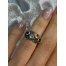 925 STERLING SILVER GARNET, CITRINE, TOPAZ,  AMETHYST & MARCASITE RING SIZE 5.5