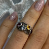 925 Sterling Silver Garnet, Citrine, Topaz, Amethyst & Marcasite Ring Size 5.5