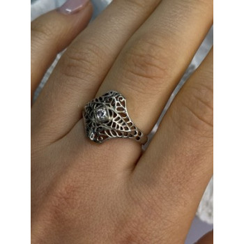 925 Sterling Silver Beryl Ring Size 8