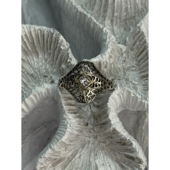 925 Sterling Silver Beryl Ring Size 8