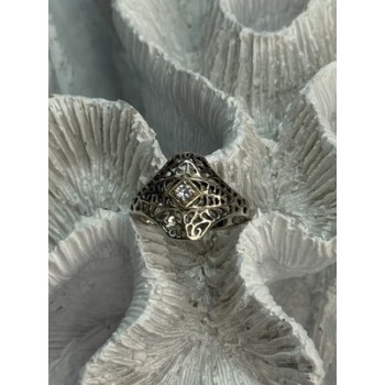 925 Sterling Silver Beryl Ring Size 8