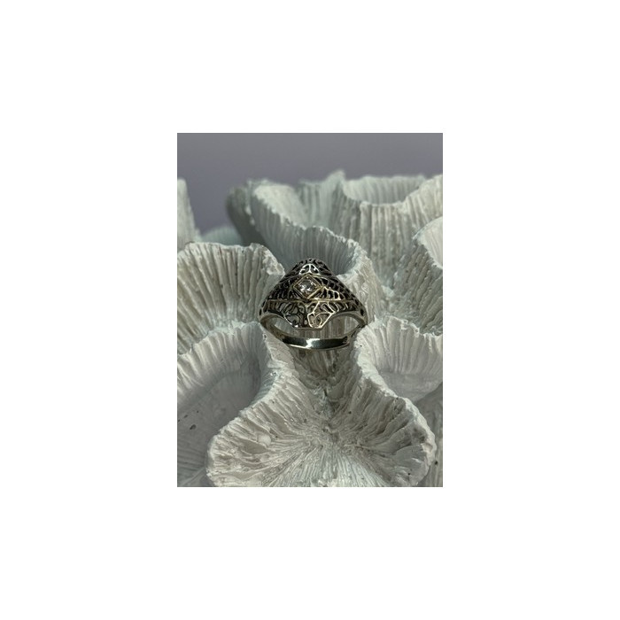 925 Sterling Silver Beryl Ring Size 8