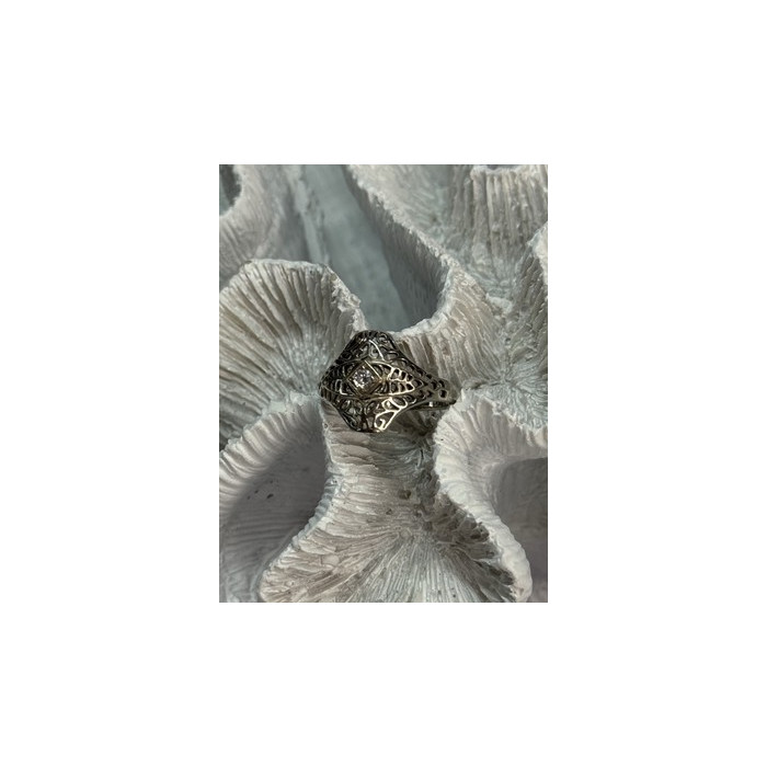 925 Sterling Silver Beryl Ring Size 8