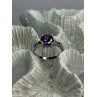 925 Sterling Silver Purple & White Spinel Ring Size 6.5