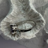 925 Sterling Silver Purple & White Spinel Ring Size 6.5