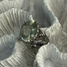 925 Sterling Silver Pale Green Amethyst Ring Size 7