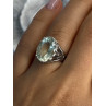 925 Sterling Silver Pale Green Amethyst Ring Size 7