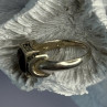 925 Sterling Silver Amber & Marcasite Ring Size 6.5