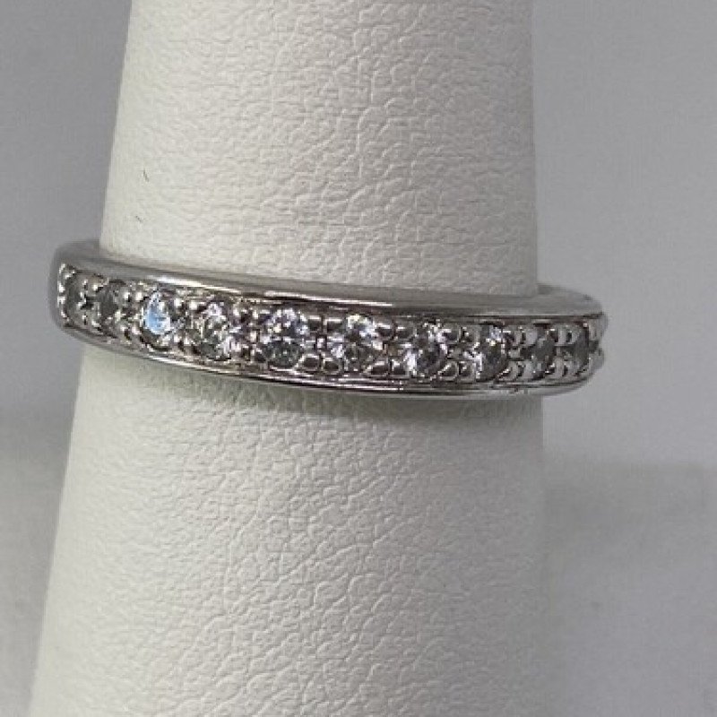 925 Sterling Silver CZ Ring Size 7.75
