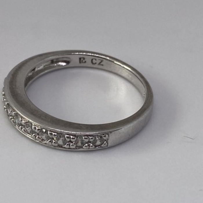 925 Sterling Silver CZ Ring Size 7.75