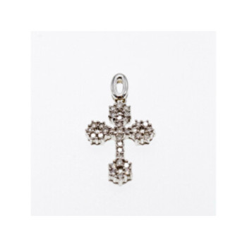 18K WHITE GOLD DIAMONDS PENDANT CROSS