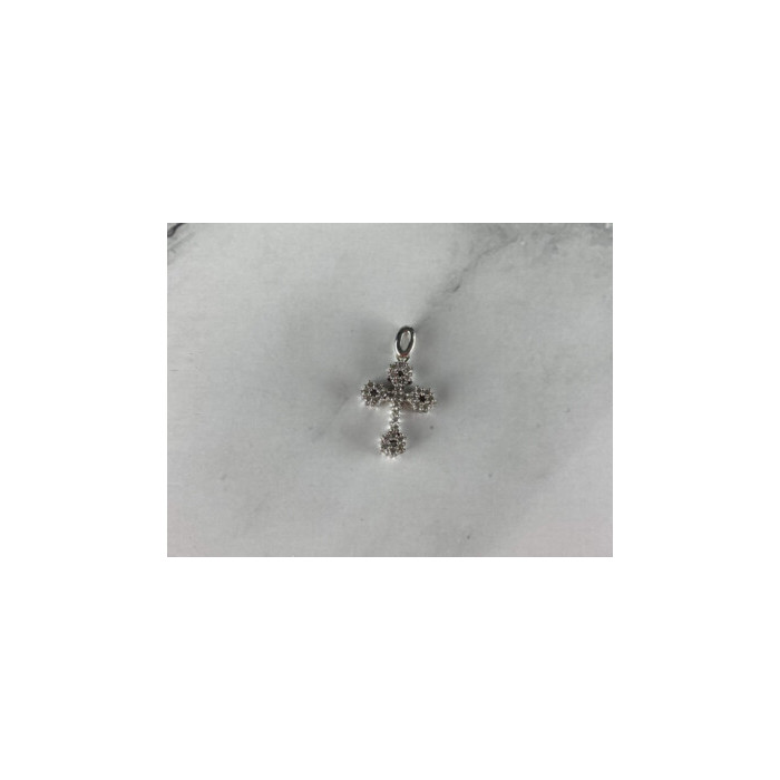 18K WHITE GOLD DIAMONDS PENDANT CROSS