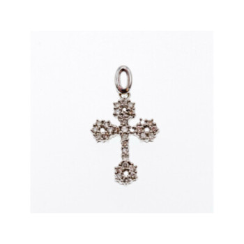 18K WHITE GOLD DIAMONDS PENDANT CROSS