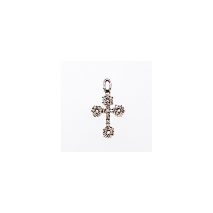 18K WHITE GOLD DIAMONDS PENDANT CROSS