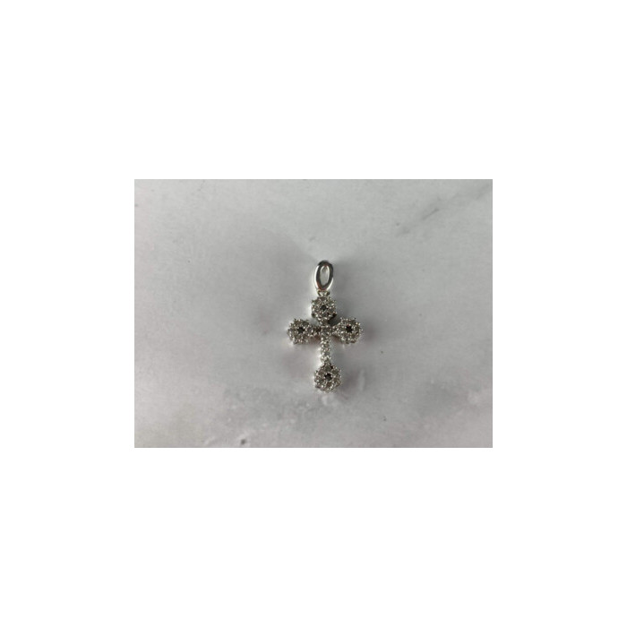 18K WHITE GOLD DIAMONDS PENDANT CROSS