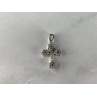 18K WHITE GOLD DIAMONDS PENDANT CROSS