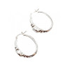 925 Sterling Silver Amethyst Classic Hoop Earrings