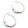 925 Sterling Silver Amethyst Classic Hoop Earrings