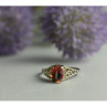 925 Sterling Silver Pink Spinel Ring Size 8