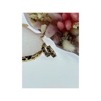 925 Sterling Silver Gold Plated Sapphires & CZ Earrings