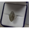 925 Sterling Silver Marcasites Ring Size 6.5