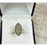925 Sterling Silver Marcasites Ring Size 6.5