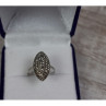 925 Sterling Silver Marcasites Ring Size 6.5