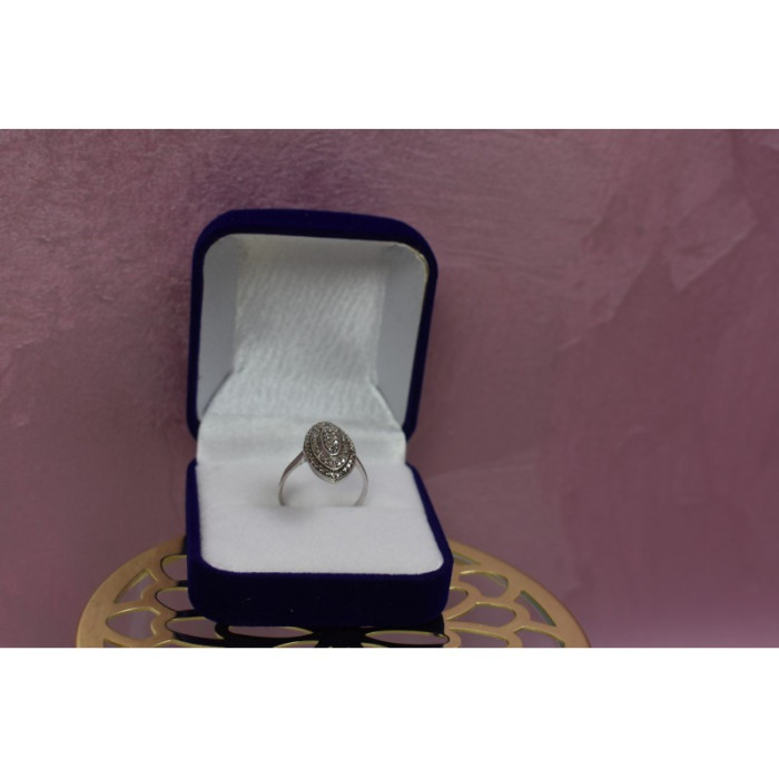 925 Sterling Silver Marcasites Ring Size 6.5