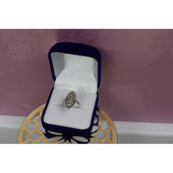 925 Sterling Silver Marcasites Ring Size 6.5