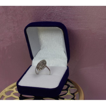 925 Sterling Silver Marcasites Ring Size 6.5