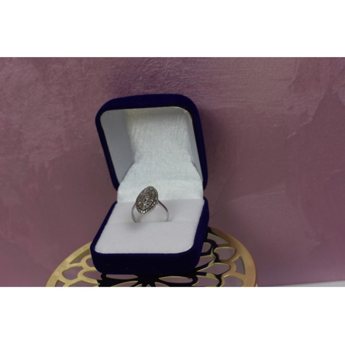 925 Sterling Silver Marcasites Ring Size 6.5