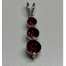 925 Sterling Silver Garnet Pendant