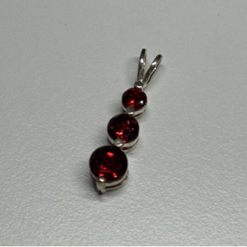 925 Sterling Silver Garnet Pendant