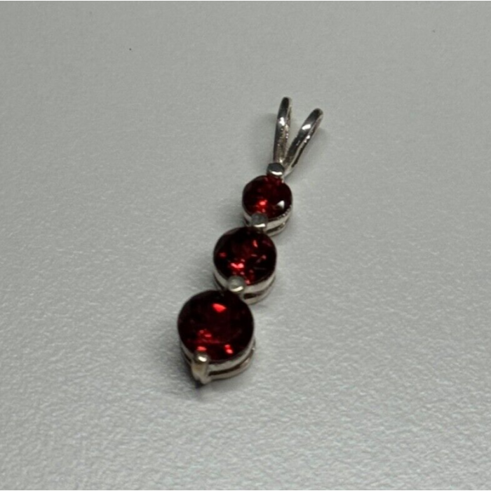 925 Sterling Silver Garnet Pendant