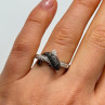 925 Sterling Silver Marcasite & CZ Dolphin Ring Size 6