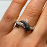 925 Sterling Silver Marcasite & CZ Dolphin Ring Size 6
