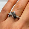 925 Sterling Silver Marcasite & CZ Dolphin Ring Size 6