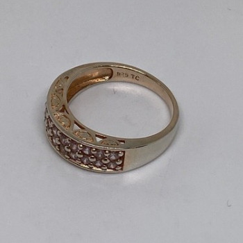 925 Sterling Silver CZ Ring Size 7.5