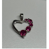 925 Sterling Silver Spinel Heart Pendant