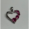 925 Sterling Silver Spinel Heart Pendant