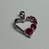 925 Sterling Silver Spinel Heart Pendant