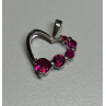 925 Sterling Silver Spinel Heart Pendant