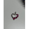 925 Sterling Silver Spinel Heart Pendant