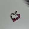 925 Sterling Silver Spinel Heart Pendant