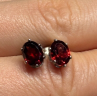 925 Sterling Silver Garnet Earrings