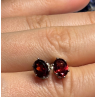 925 Sterling Silver Garnet Earrings