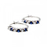 925 Sterling Silver Blue & White CZ Earrings