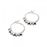 925 Sterling Silver Blue & White CZ Earrings